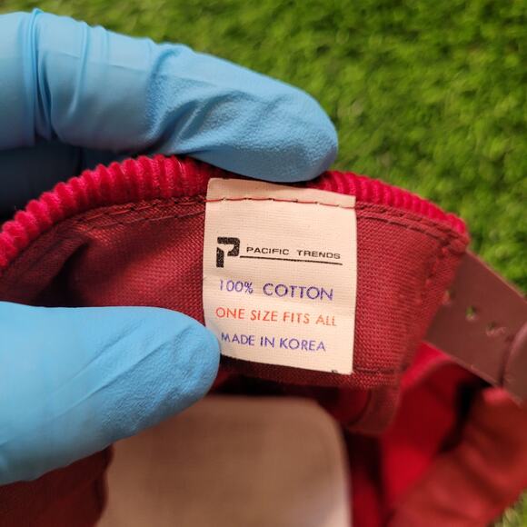 VTG 80s Corduroy Sequoia Embroidered Snapback Hat Made in Korea - Picture 6 of 6